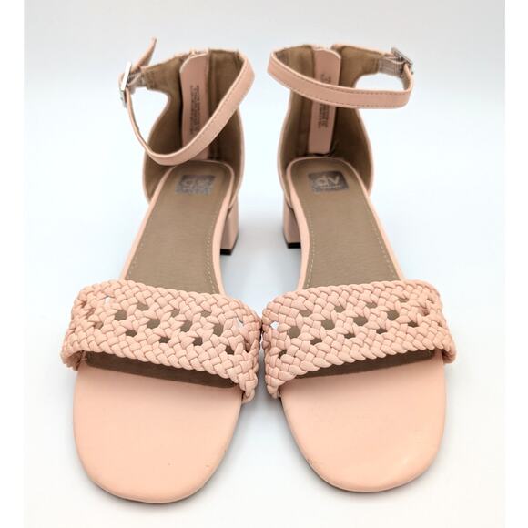 DV Dolce Vita Girls Braided Heeled Ankle Strap Sandals Pink Size US5 EU38 - Picture 2 of 11